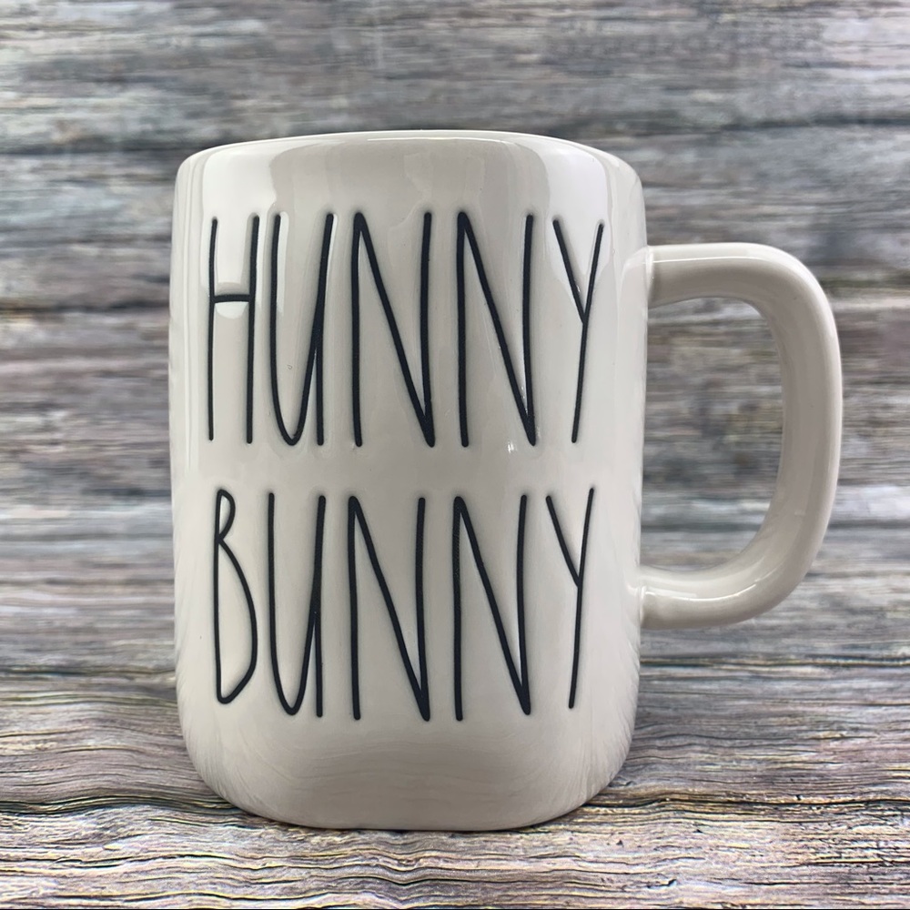Rae Dunn 'HUNNY BUNNY' Ivory and Green Mug, New